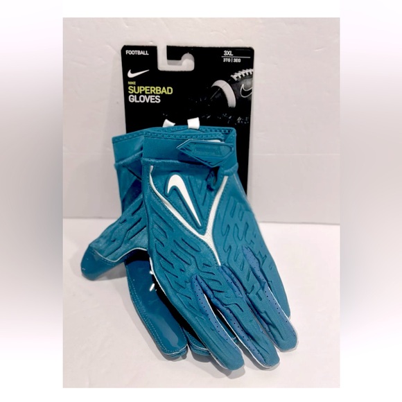 Nike Superbad Football Gloves Padded Teal Men's Size 3XL